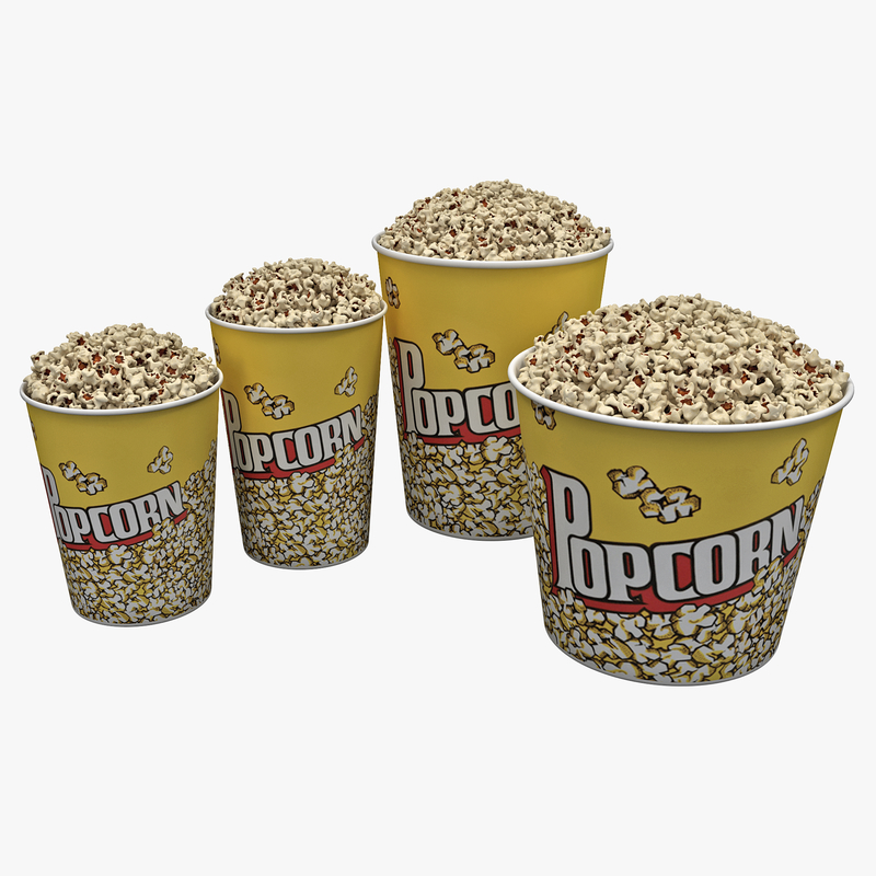 3ds popcorn bowls set