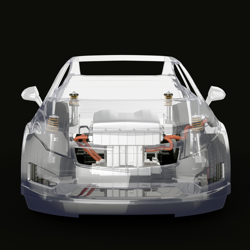 3d electric car xray