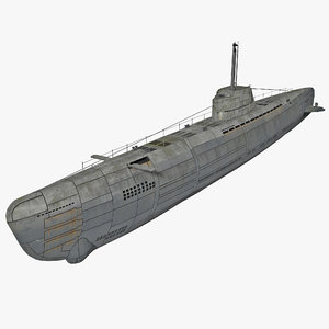 german submarine wilhelm bauer 3d obj