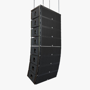 3d linear concert speakers model