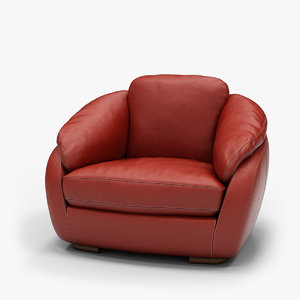 3d soft leather chair model
