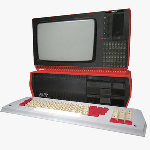 3d model soviet computer monitor