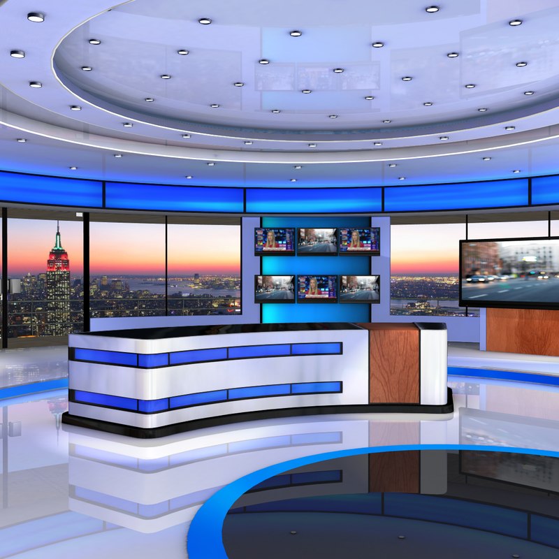 american news studio 3d max