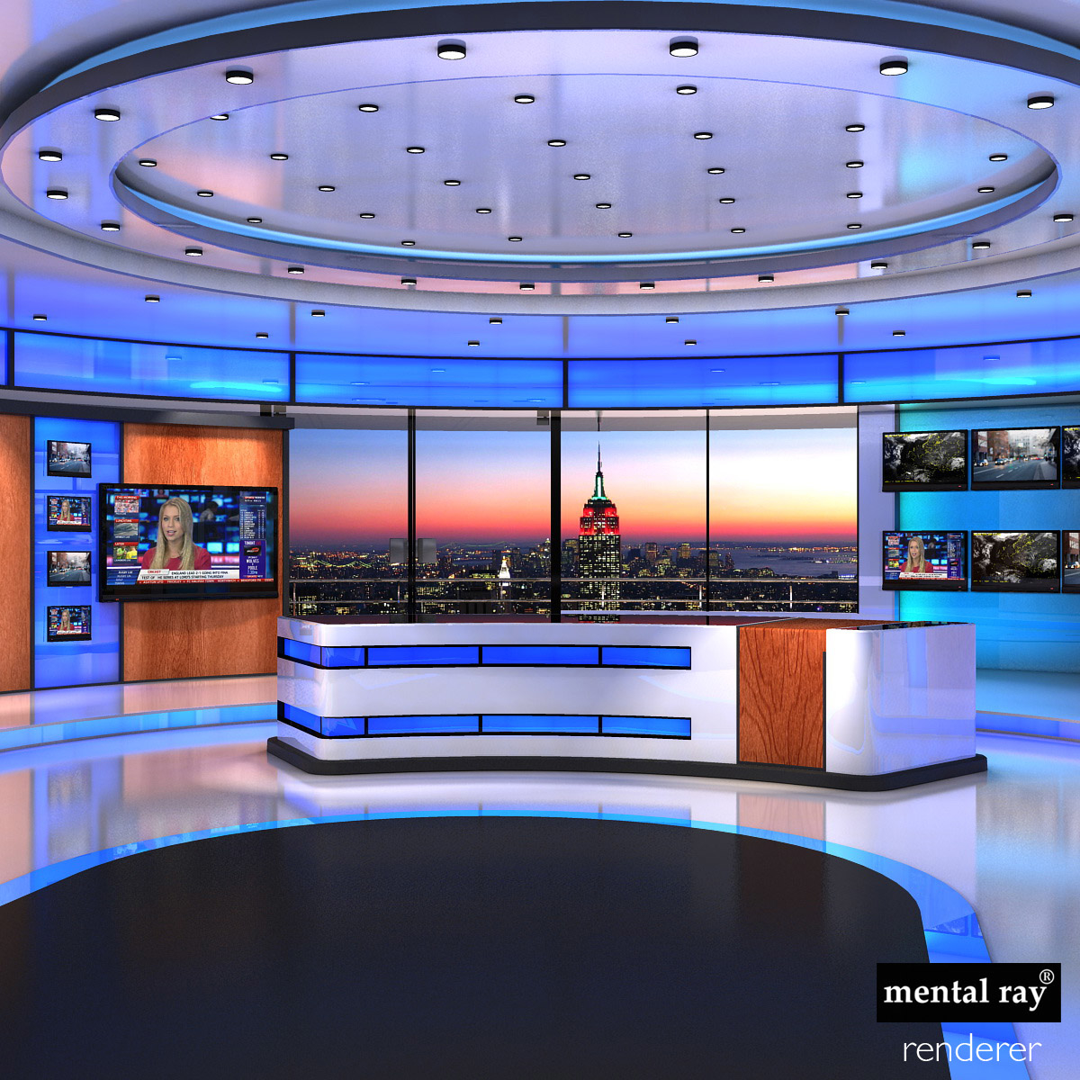 american news studio 3d max