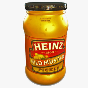 mustard heinz bottle 4 3d lwo