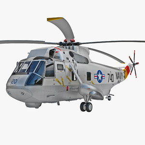 3d model sh-3 sea king helicopter
