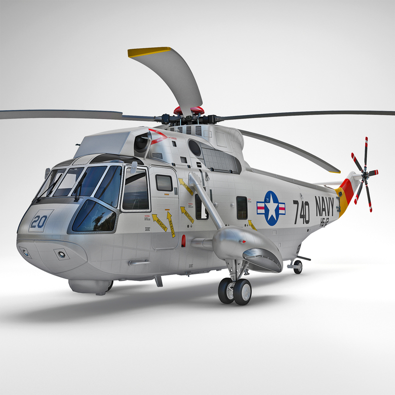 3d model sh-3 sea king helicopter