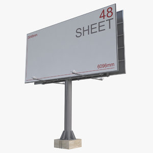 3d model billboard 48 sheet board
