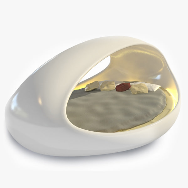 3dsmax modern egg bed interior