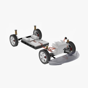 electric car chassis 3d model