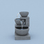 3d small fountain water