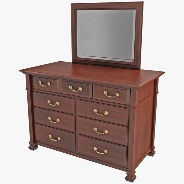 3d Bureau Dresser Model, Dresser Bureau Chest Of Drawers
