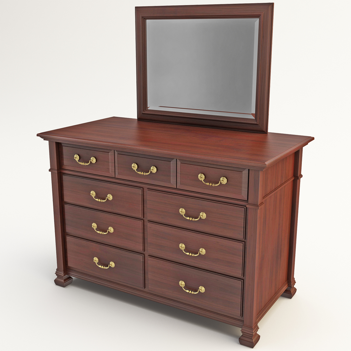 3d Bureau Dresser Model