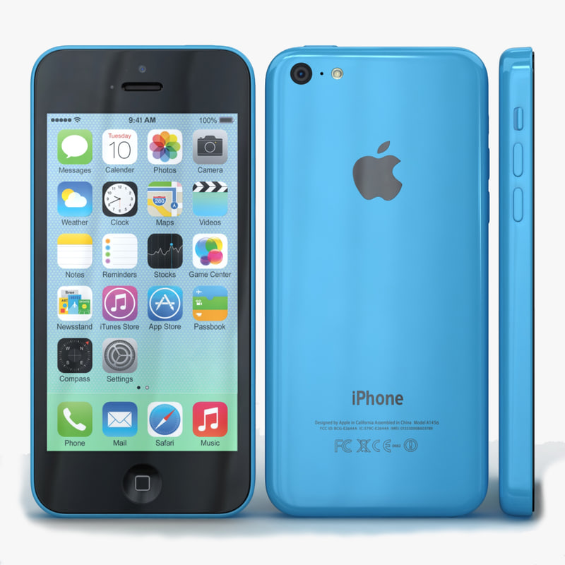 apple iphone 5c blue 3ds