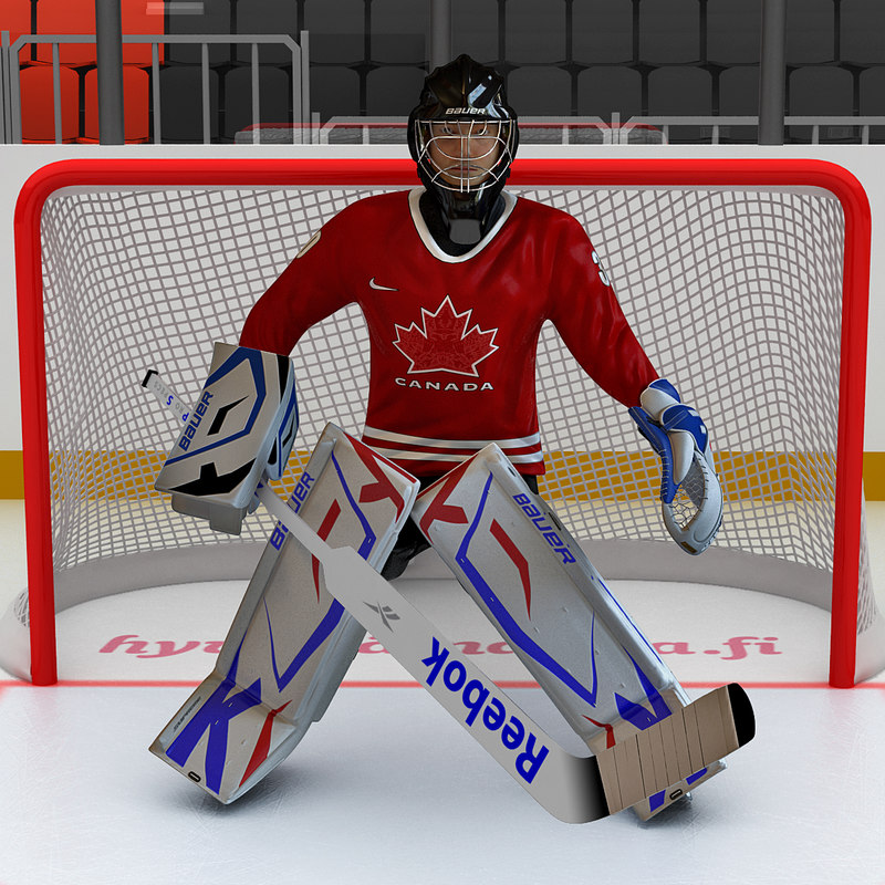 ice hockey goalkeeper 3d model