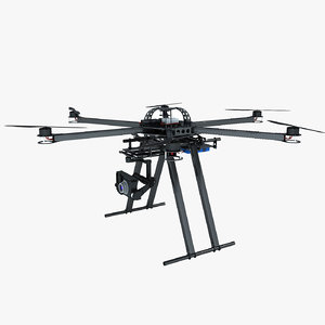 3d model hexacopter drone
