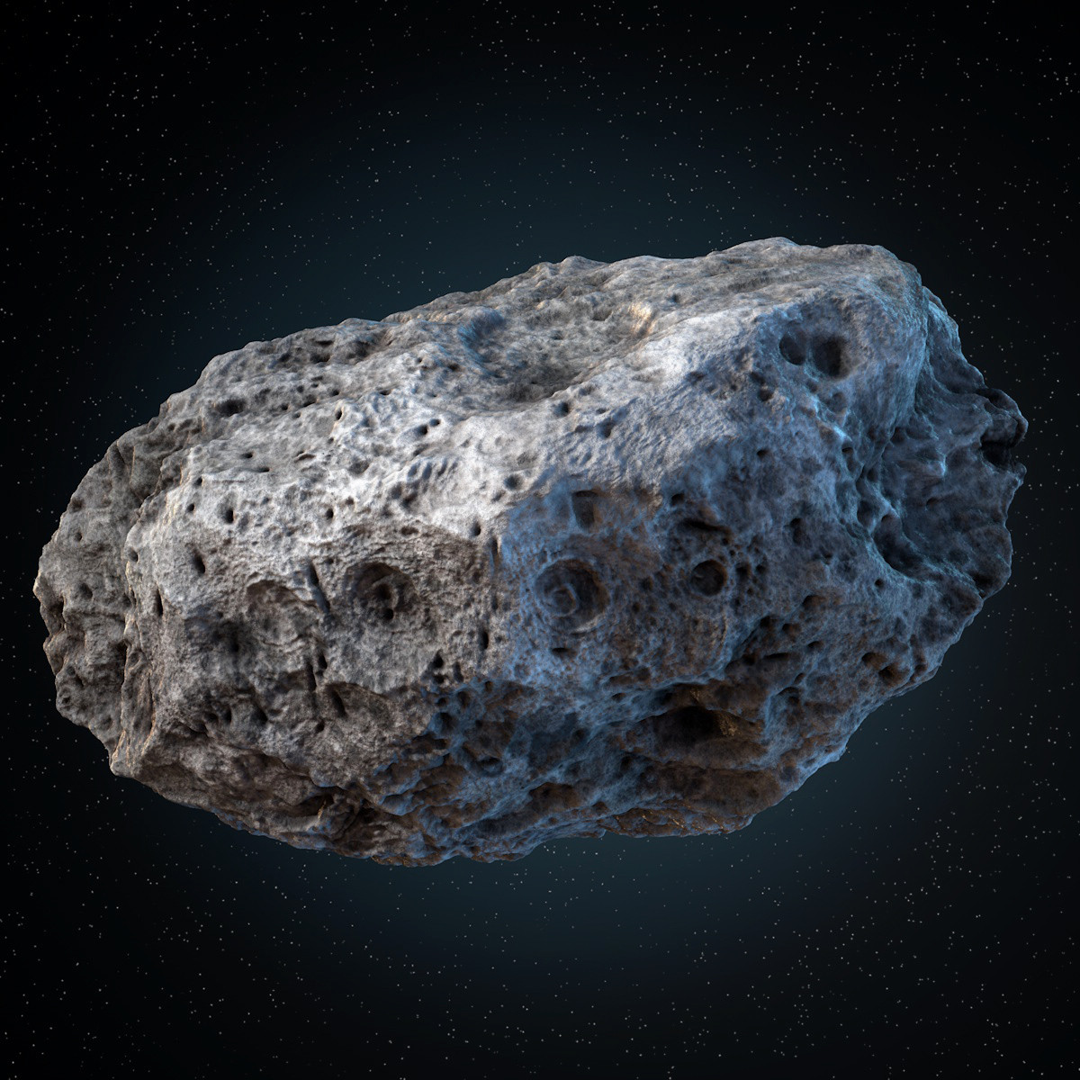 3d model asteroid meteoroid rock