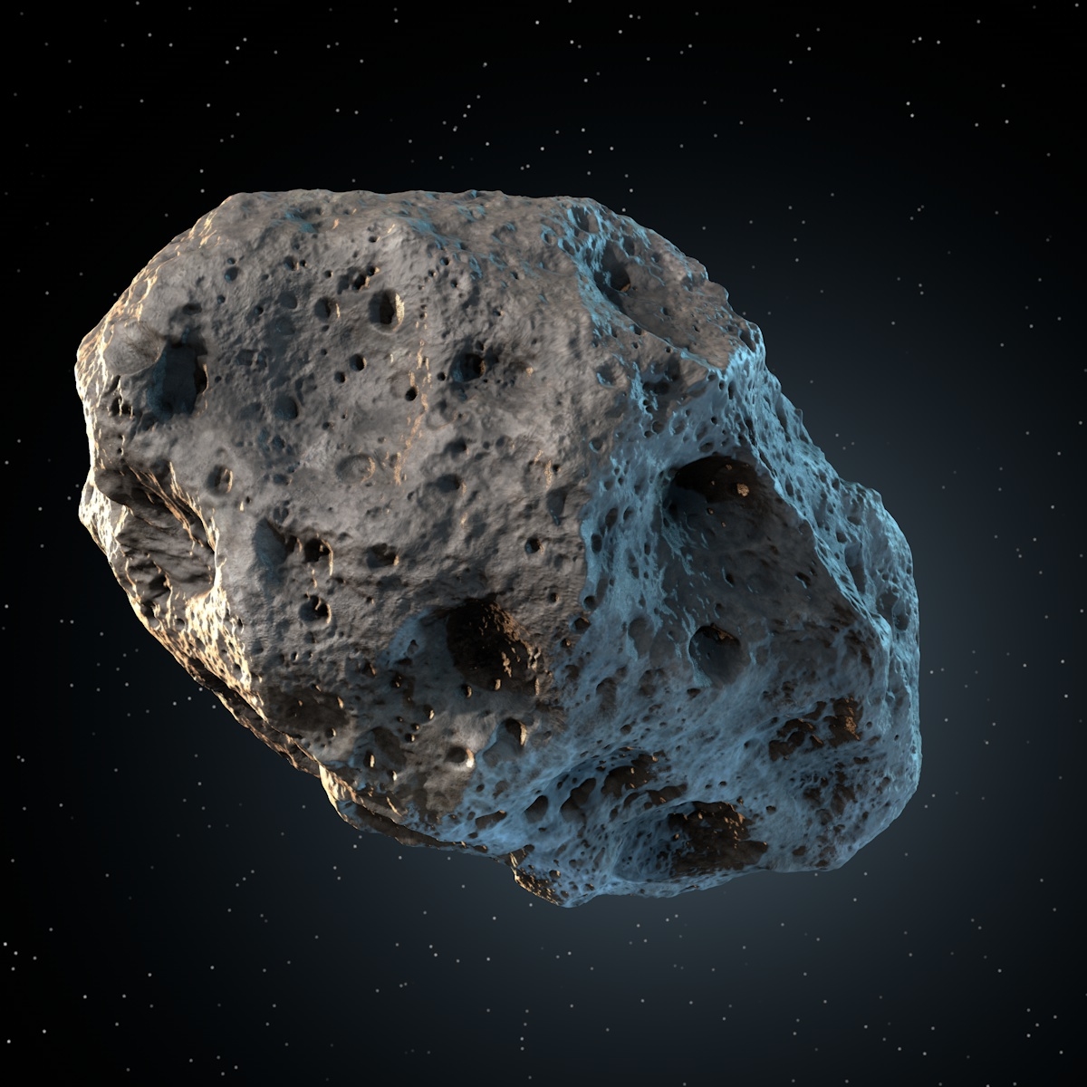 3d model asteroid meteoroid rock