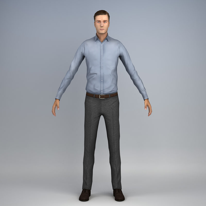  3ds  max  man character  people