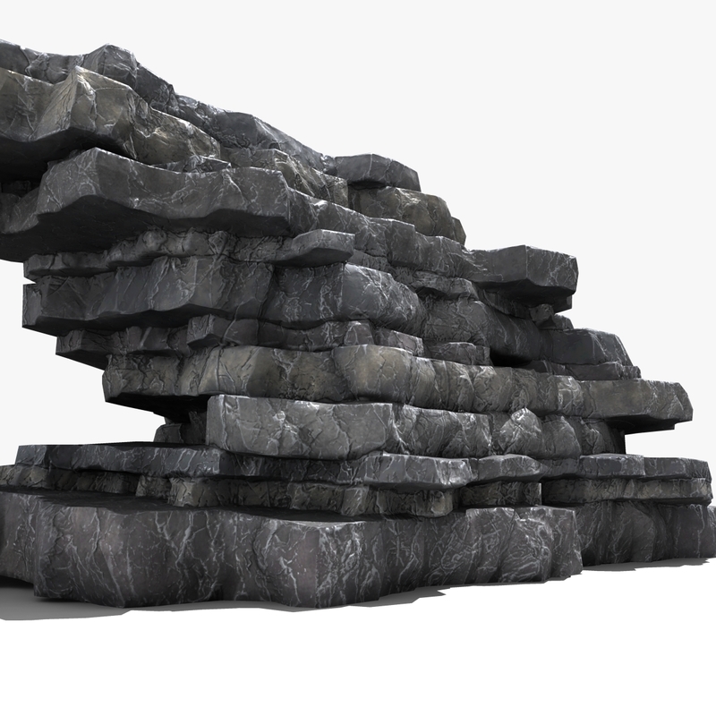 layered rock 3ds