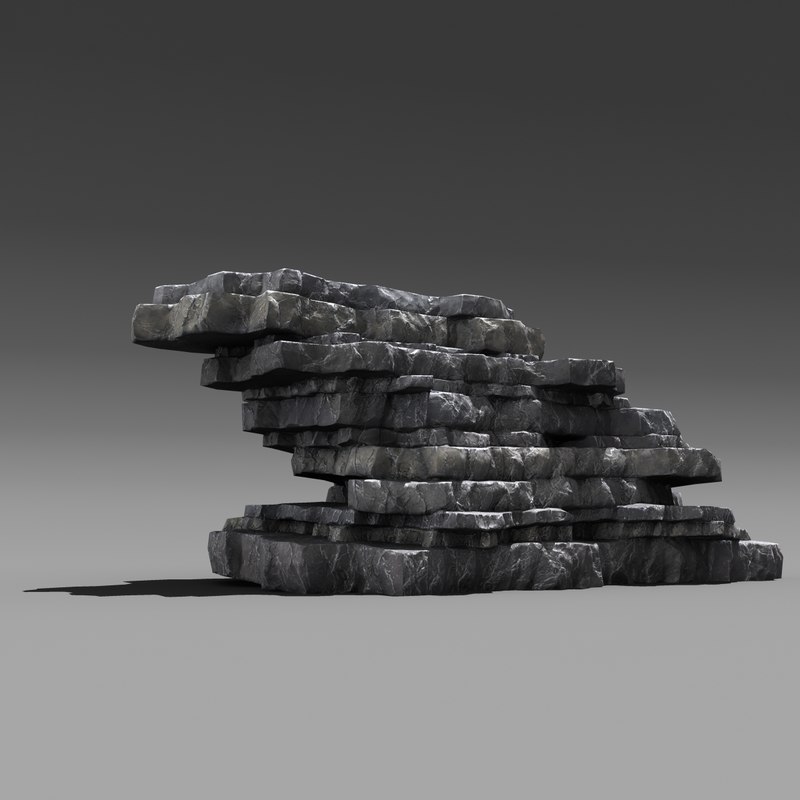 Layered Rock 3ds