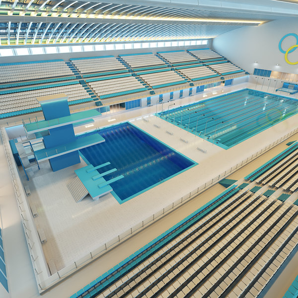 3d olympic sport swimming pool