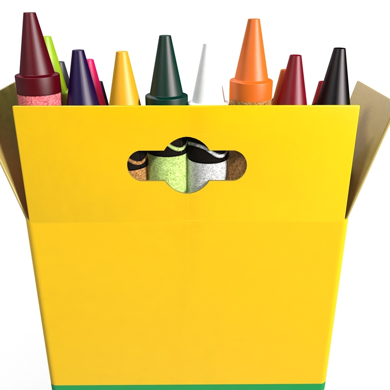 box crayons 3d model