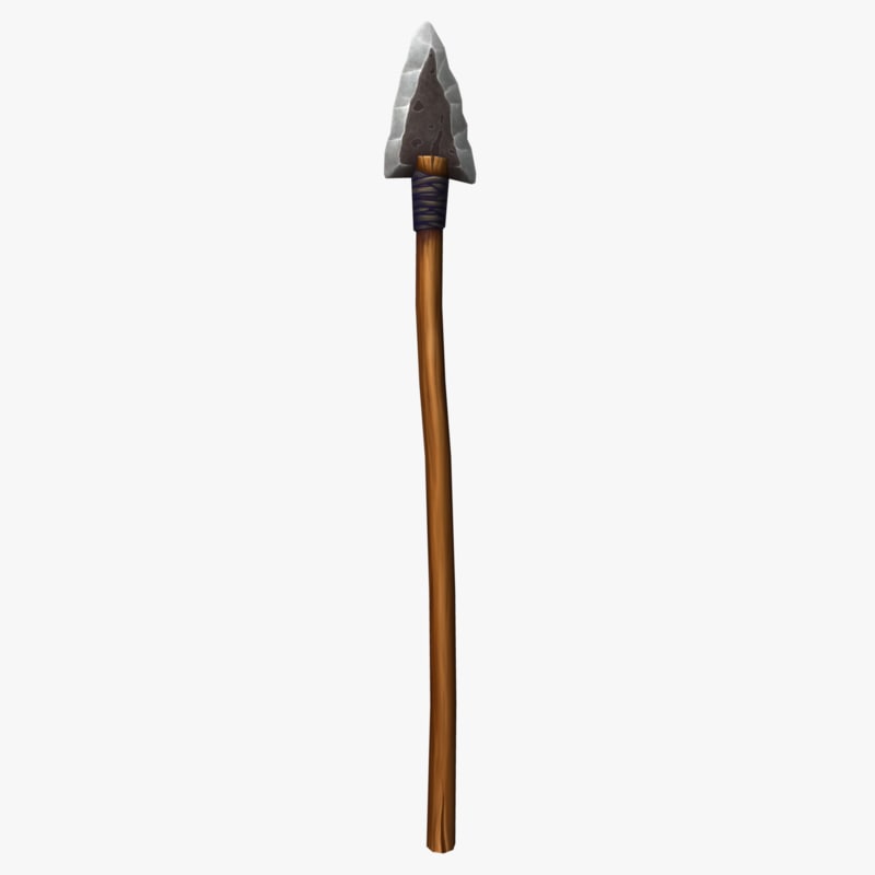 3d Model Stone Spear