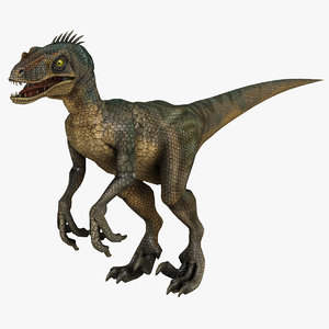 3d 3ds velociraptor dinosaur animation