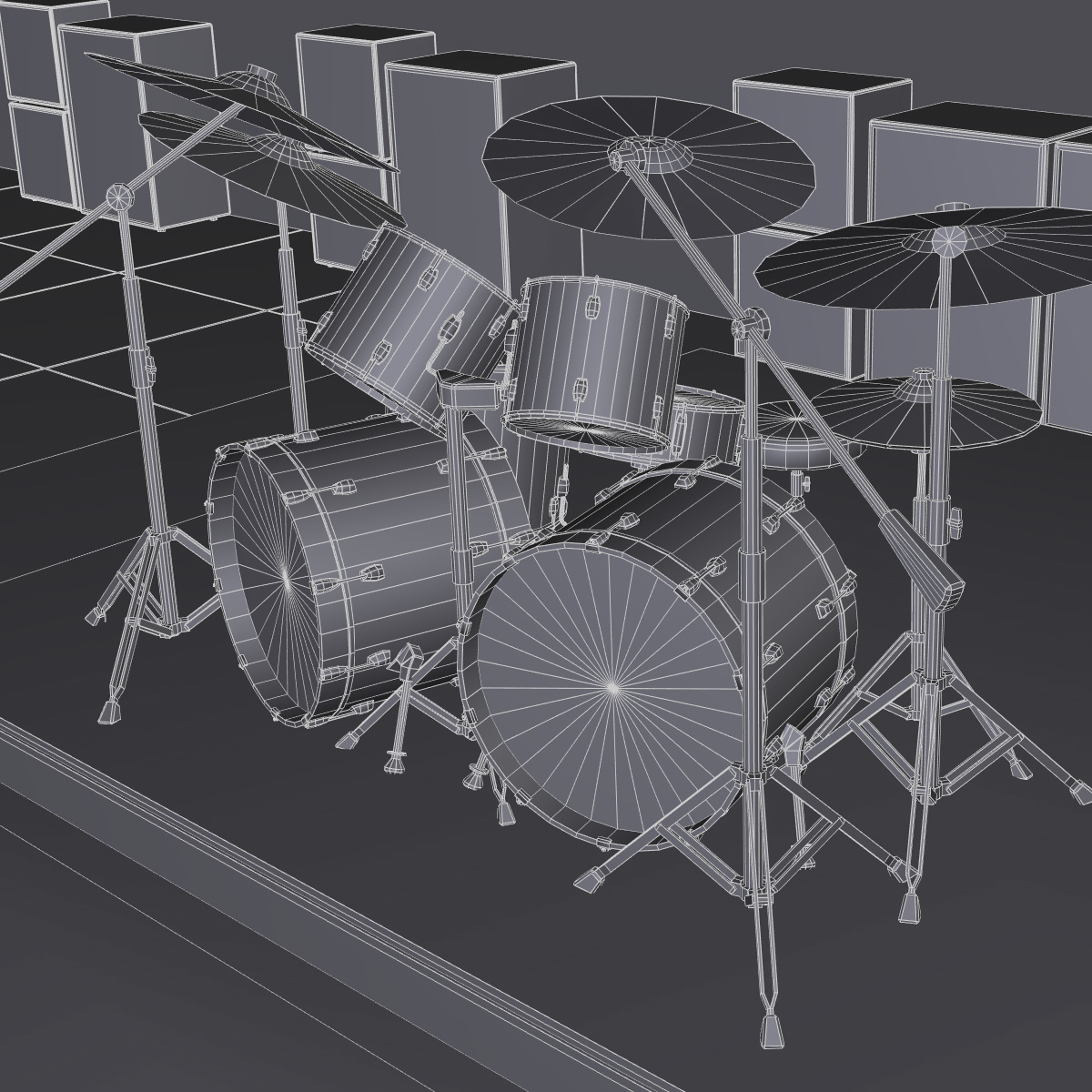 3d model live band set