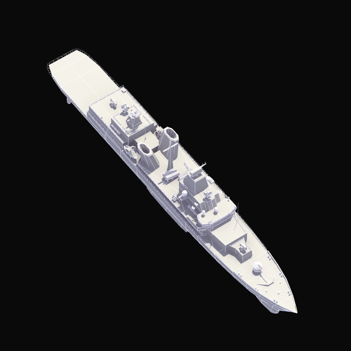 type f123 brandenburg class frigate 3d 3ds