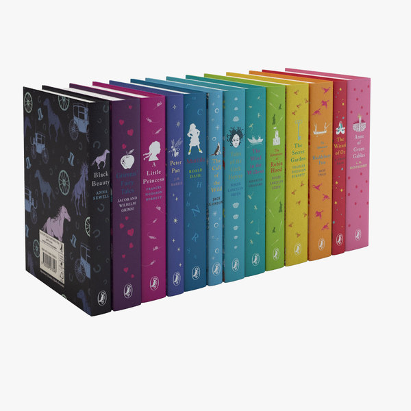3d puffin classics books model