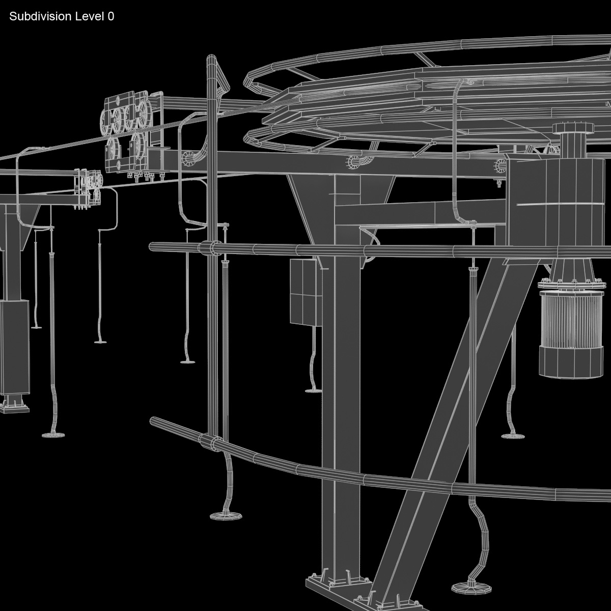 platter ski lift 3d max