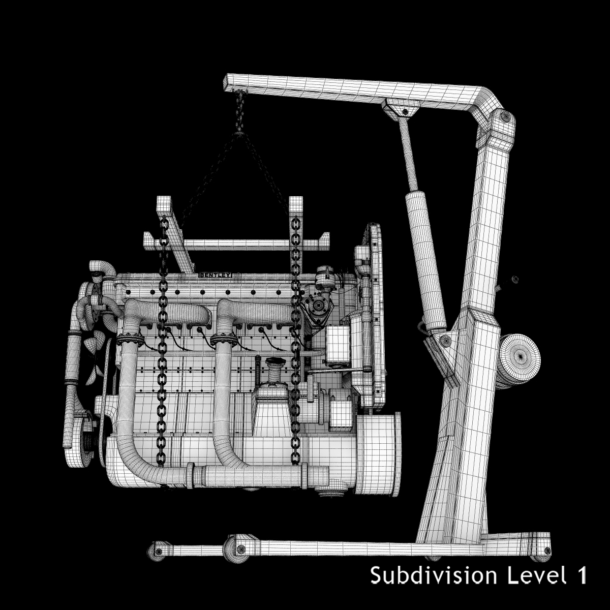 crane engine 3d model