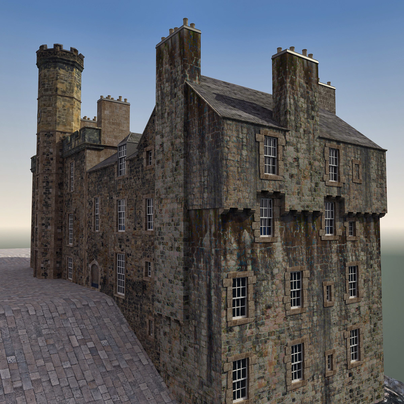 3d Edinburgh Castle Scene Model