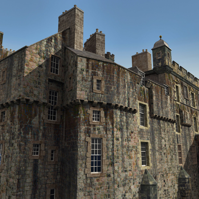 3d edinburgh castle scene model