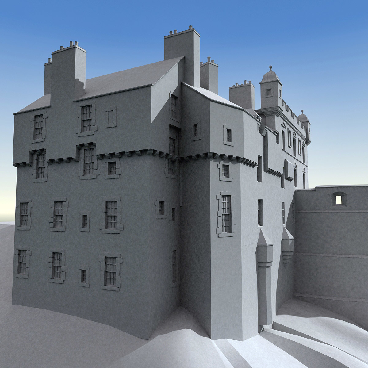 3d Edinburgh Castle Scene Model