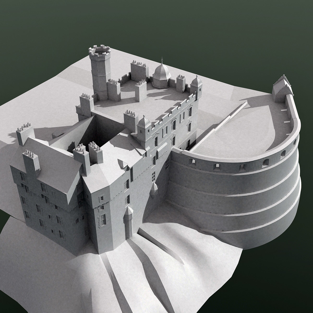 3d Edinburgh Castle Scene Model