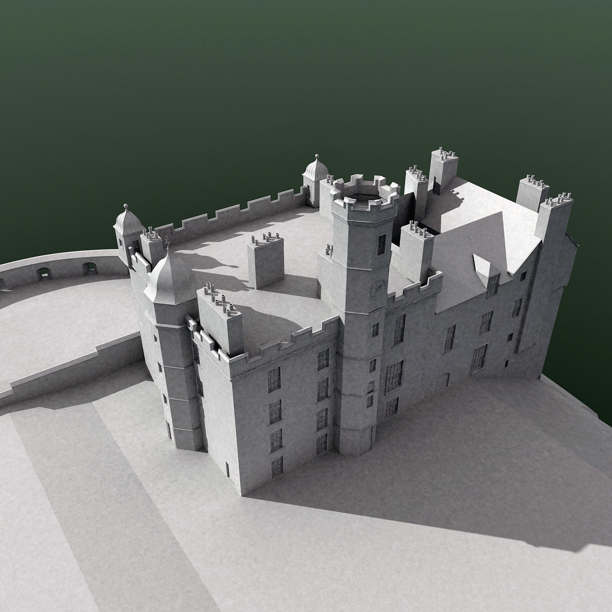 3d Edinburgh Castle Scene Model