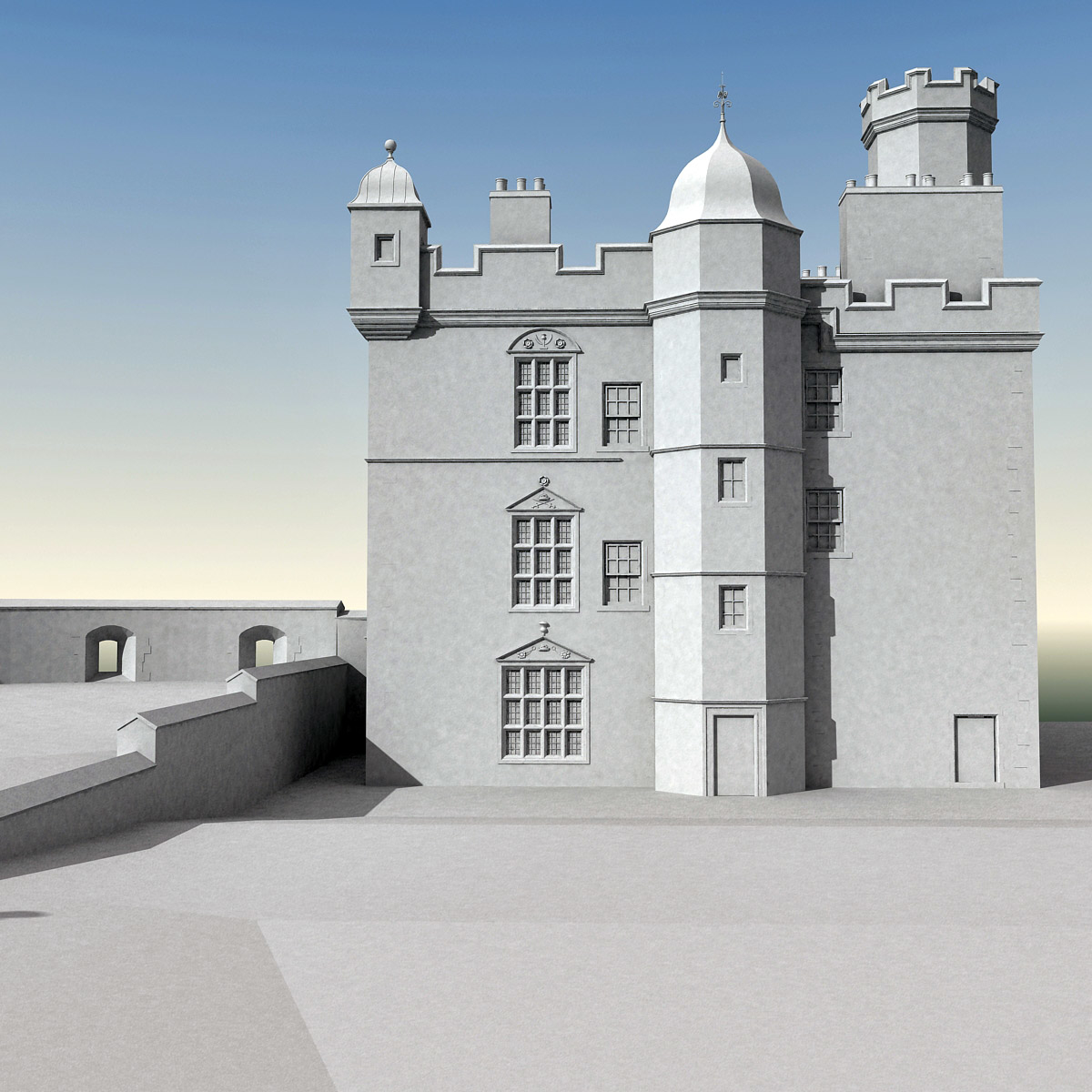 3d edinburgh castle scene model