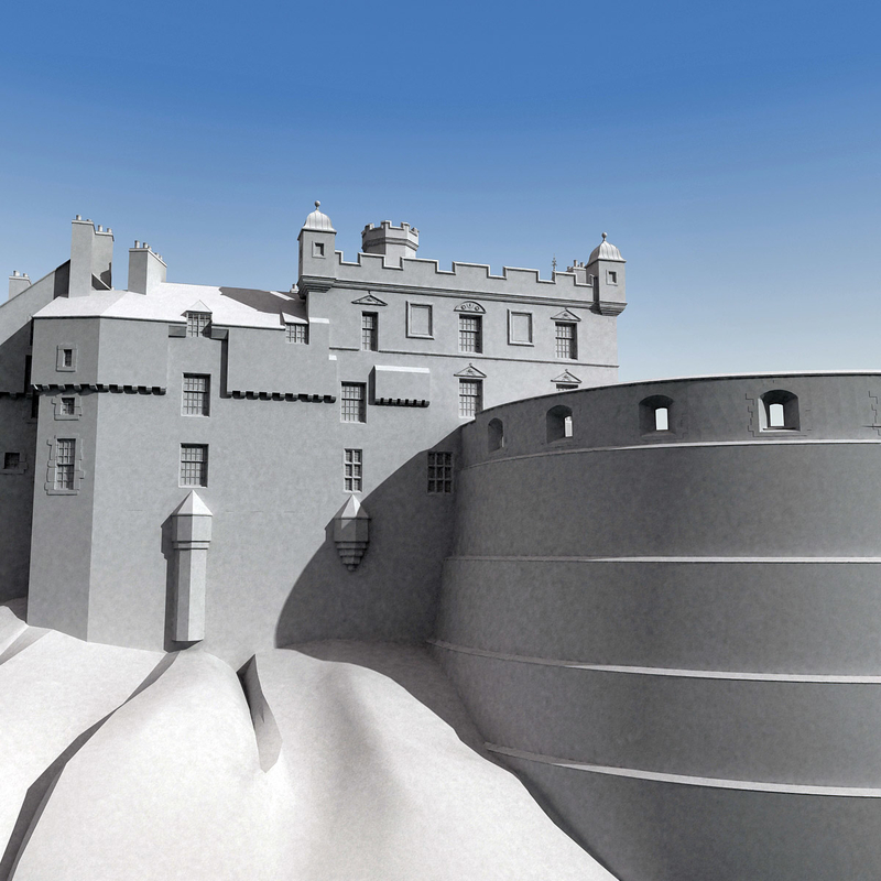 3d edinburgh castle scene model