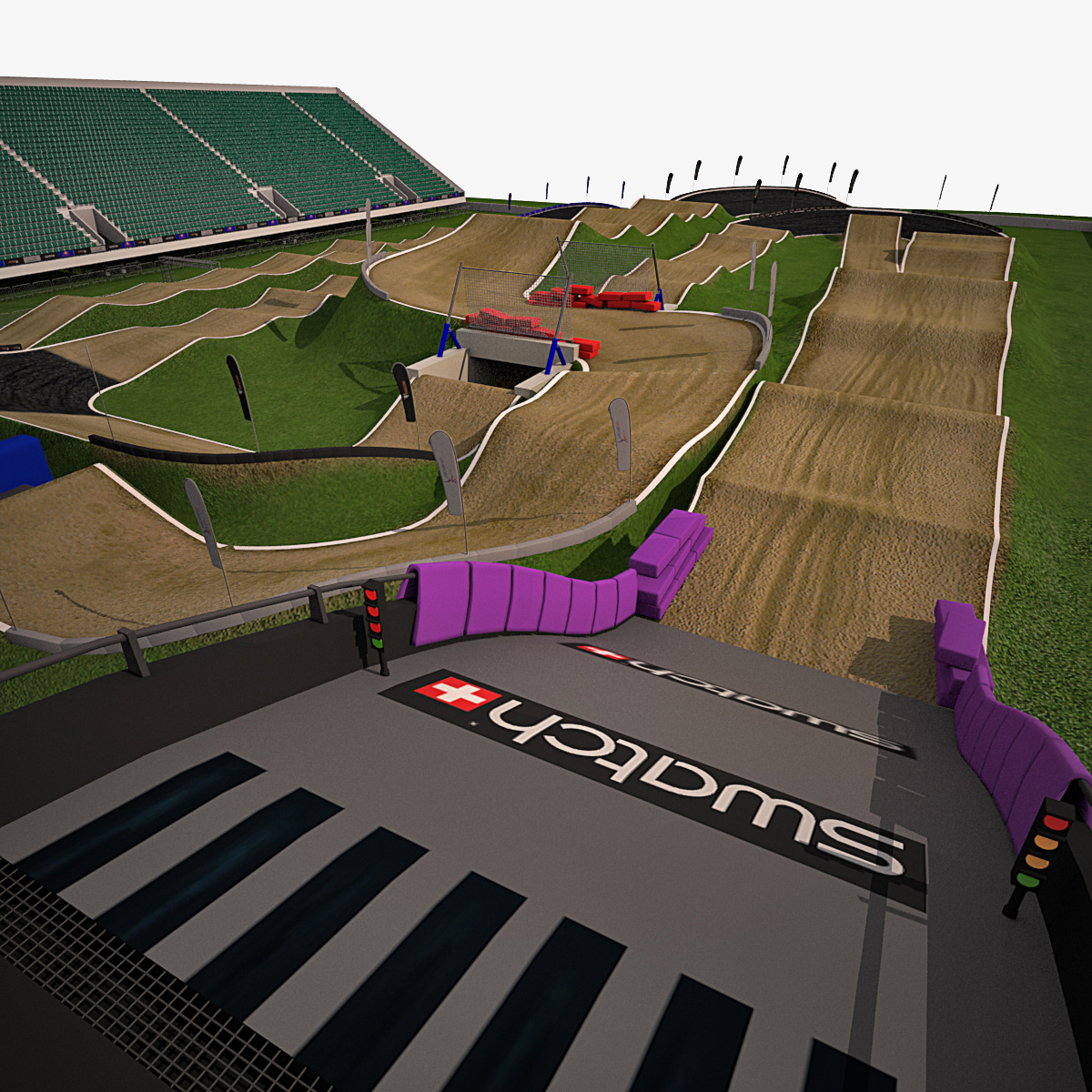 bmx track london 3d model