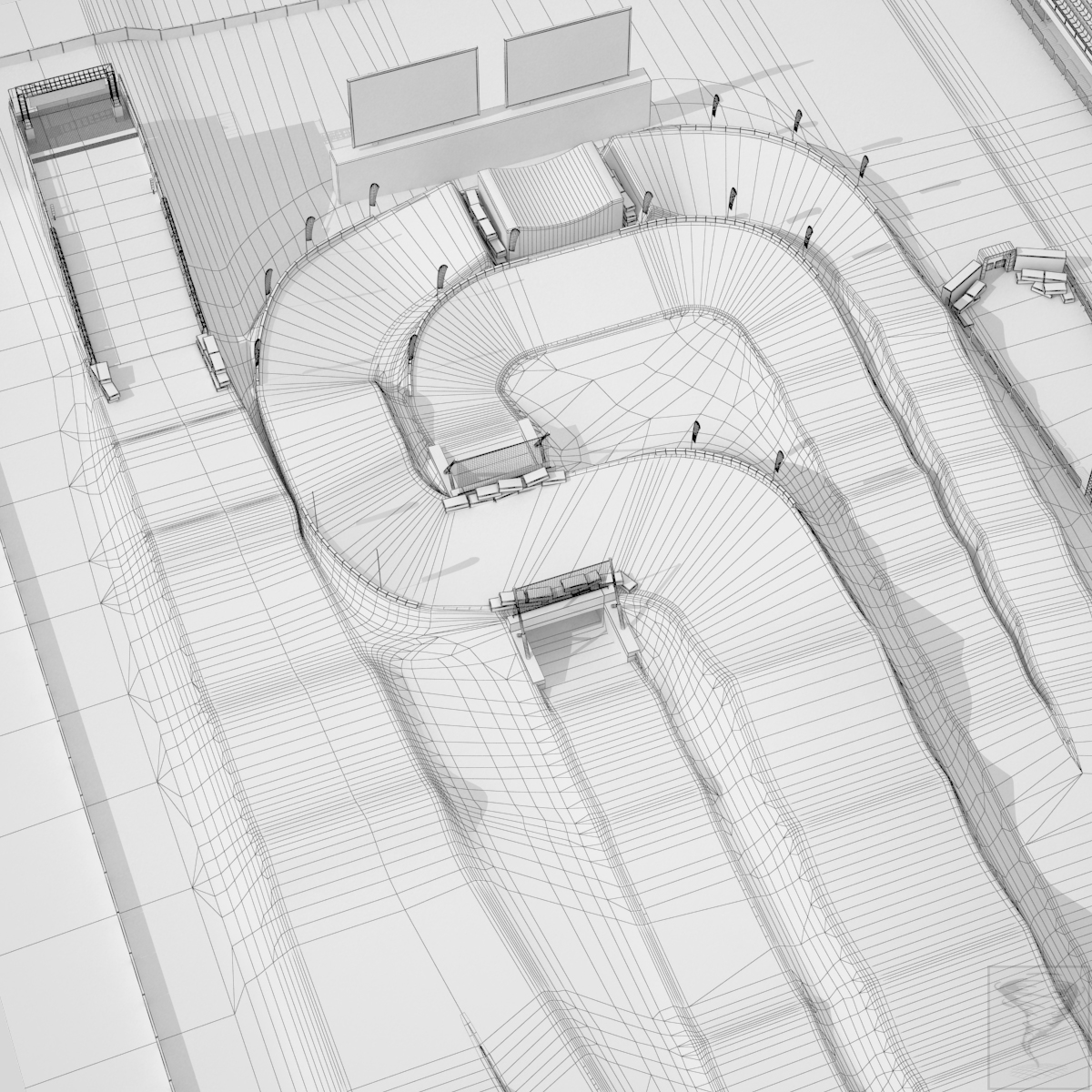 bmx track london 3d model