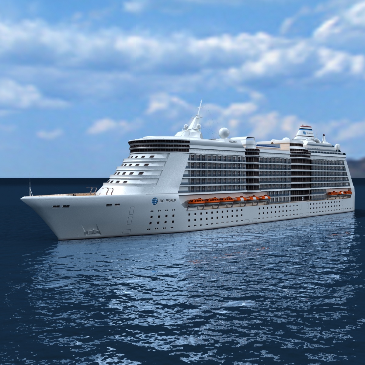 cruise ship 3d model