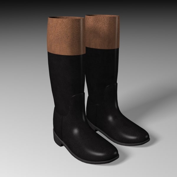 3d model riding boots