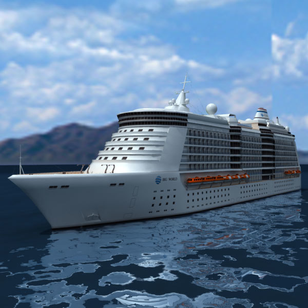 cruise ship 3d model