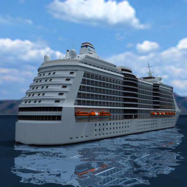 cruise ship 3d model