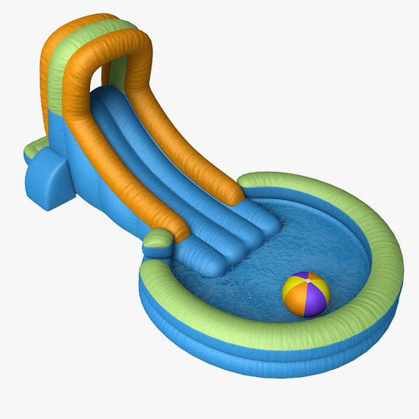 3d inflatable waterslide model