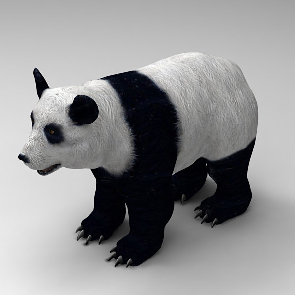 hand panda 3d model