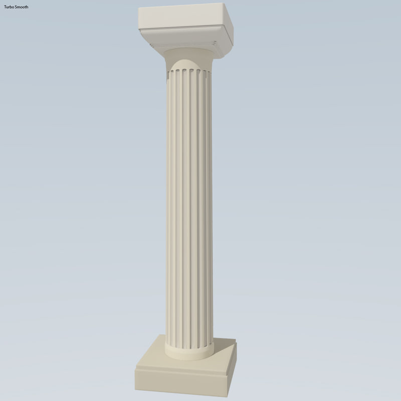  3d  model  pillar 